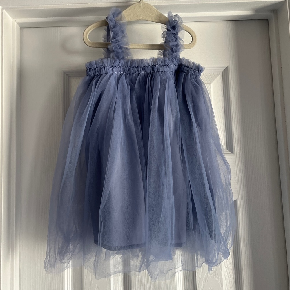 Blue Tulle Tutu Dress Toddler Girls 2T 110 Birthday Photos Party Dress Outfit